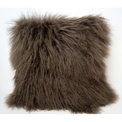 Trophy Room Stuff Tibetan Lamb Fur Tibetan Lamb Fur Throw Pillow